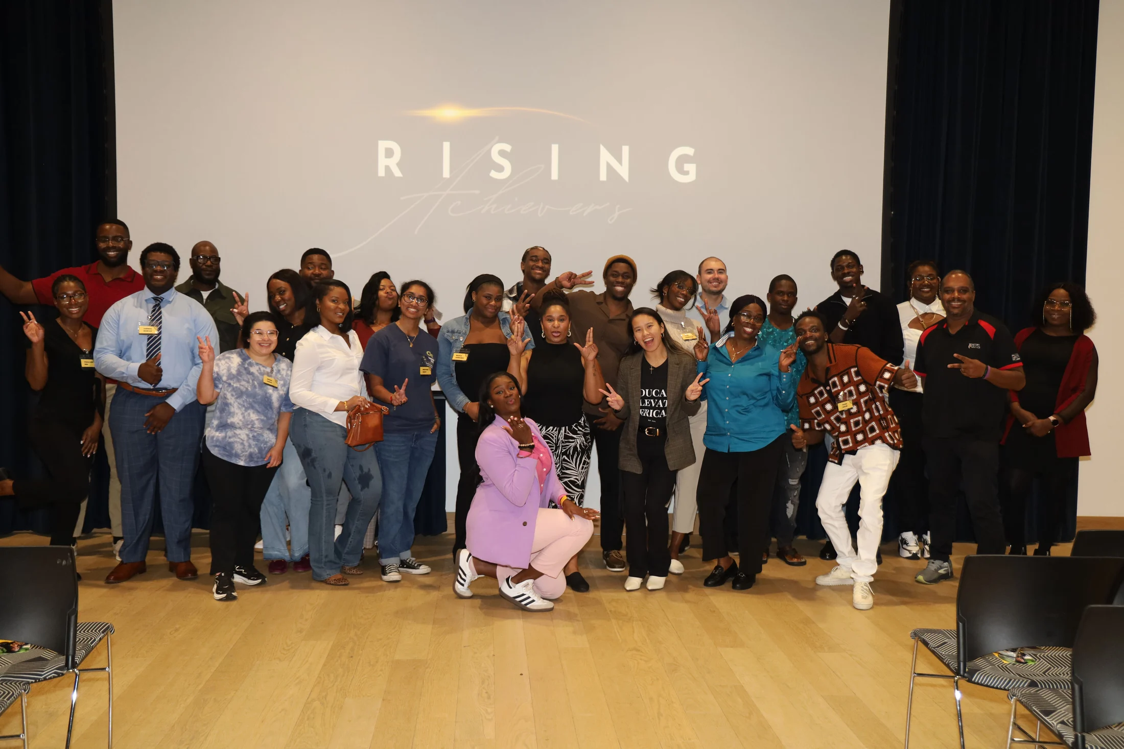 The Born Rising Achievers community together at a Rising Achievers event